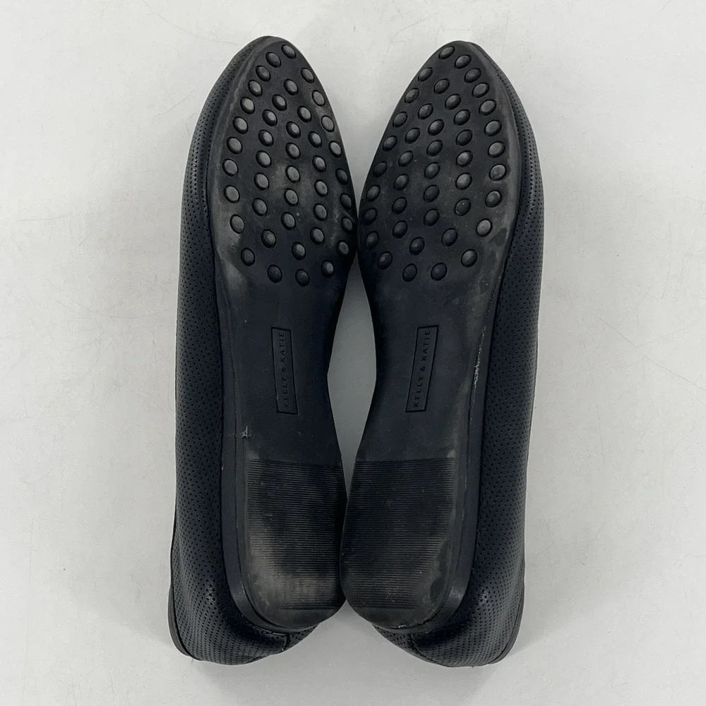 Kelly & Katie Ballet Flat Womens‎ Black 11 M Laser Cut Perfoated Slip On Arlie